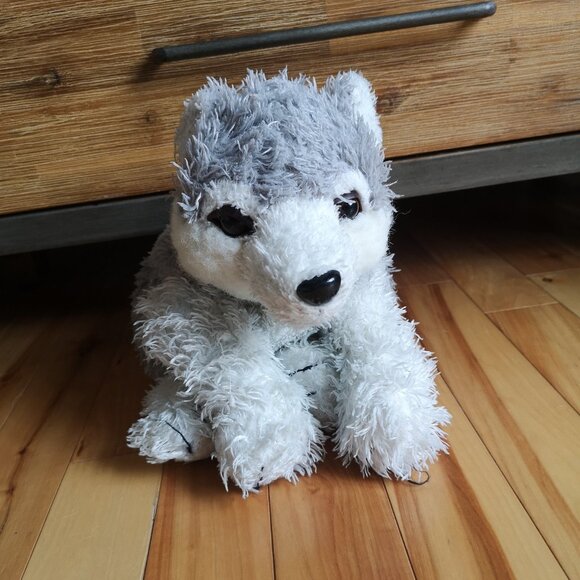 VINTAGE Husky Dog Stuffed Animal Plush - Picture 1 of 3